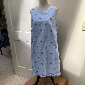 Talbots sleeveless seersucker sheath size 16